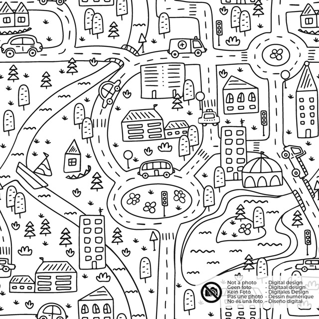 Katoen poplin stad wit