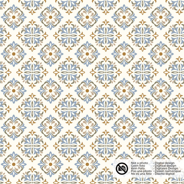 Katoen poplin abstract offwhite