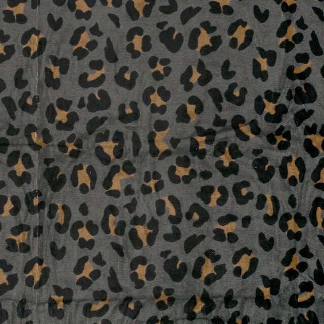 Nicky velours luipaard donkergrijs