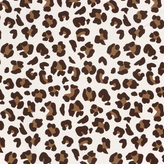 Sweat/french terry digitaaldruk luipaard offwhite