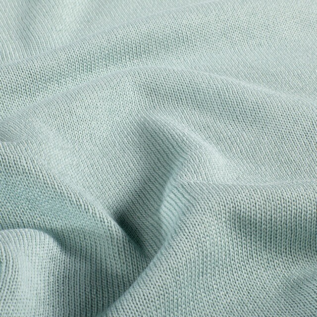 Gebreide stof uni ijsblauw