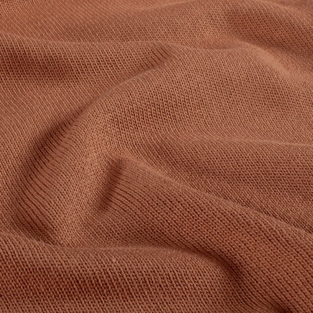 Gebreide stof uni roodhout