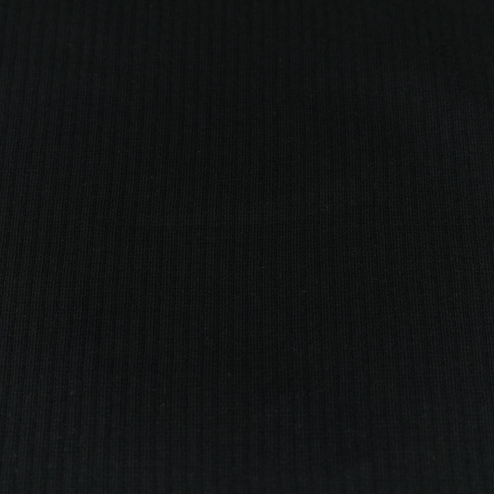 rib jersey uni zwart