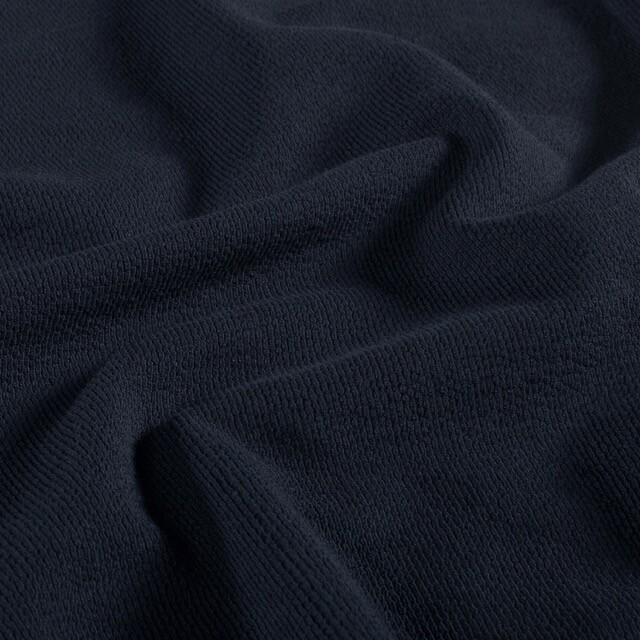 Terry crêpe uni marine