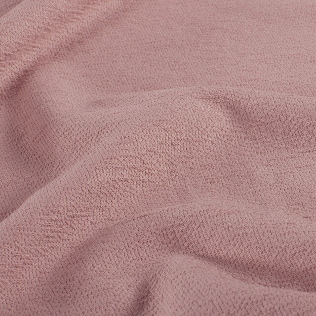 Terry crêpe uni licht mauve