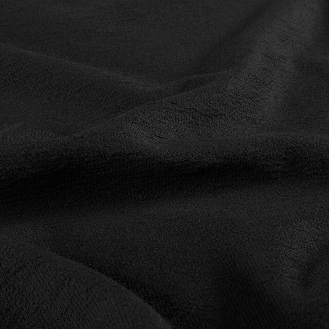 Terry crêpe uni zwart