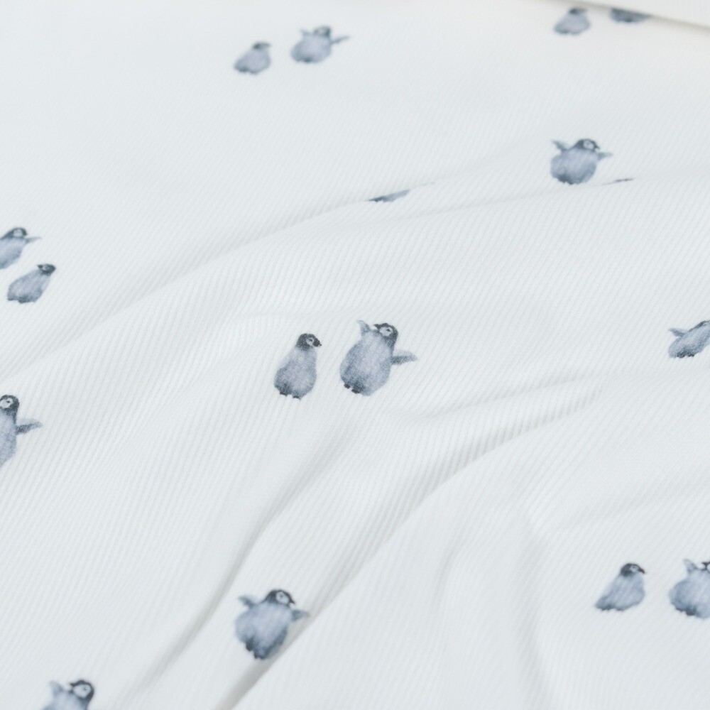 Rib jersey pinguïns offwhite