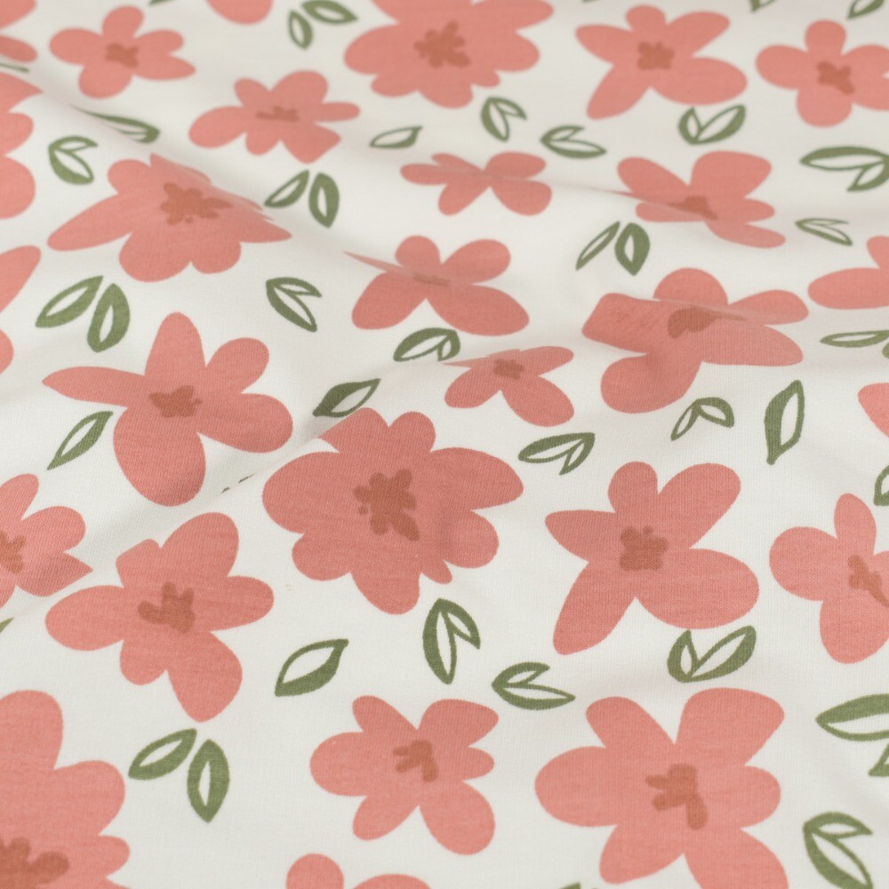 Sweat/french terry bloemen offwhite