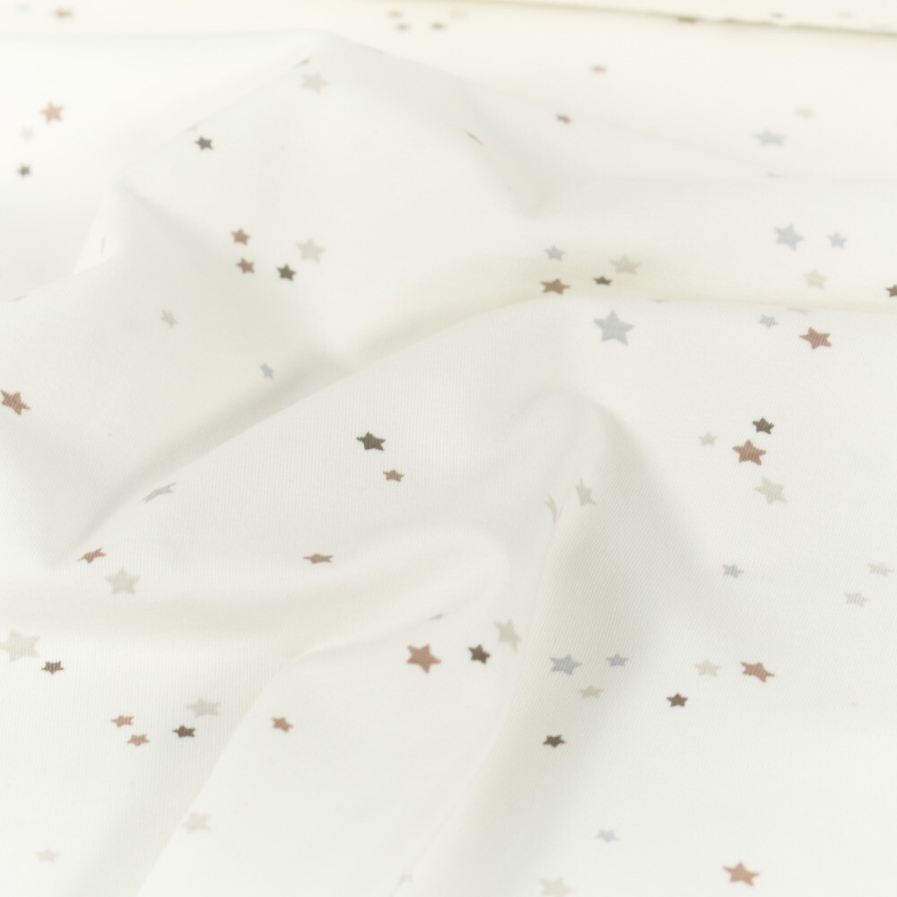 katoen tricot sterren offwhite
