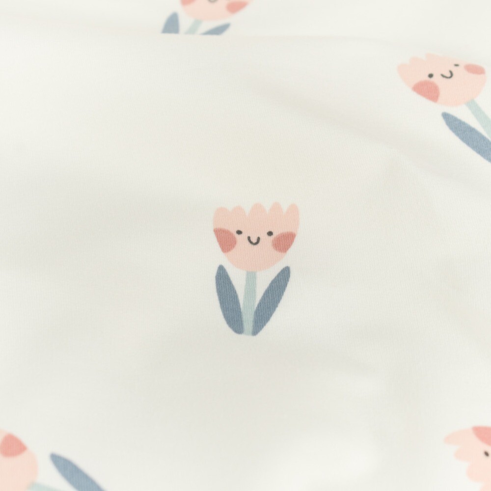 Sweat/french terry bloemen offwhite