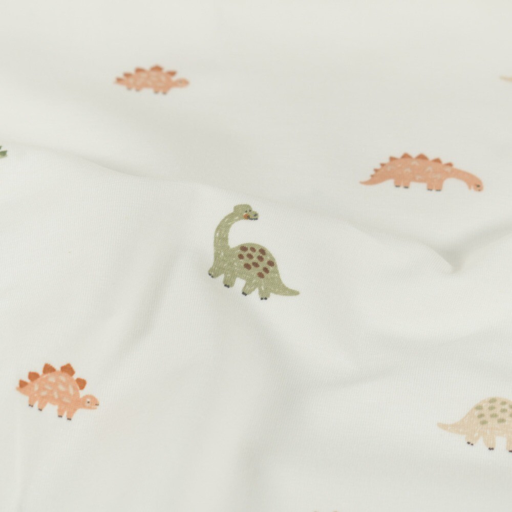 Katoen tricot dino's offwhite