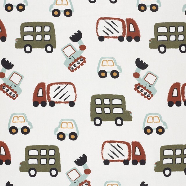 Katoen poplin voertuigen offwhite