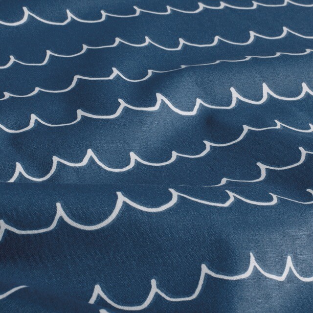 Katoen poplin water kobalt