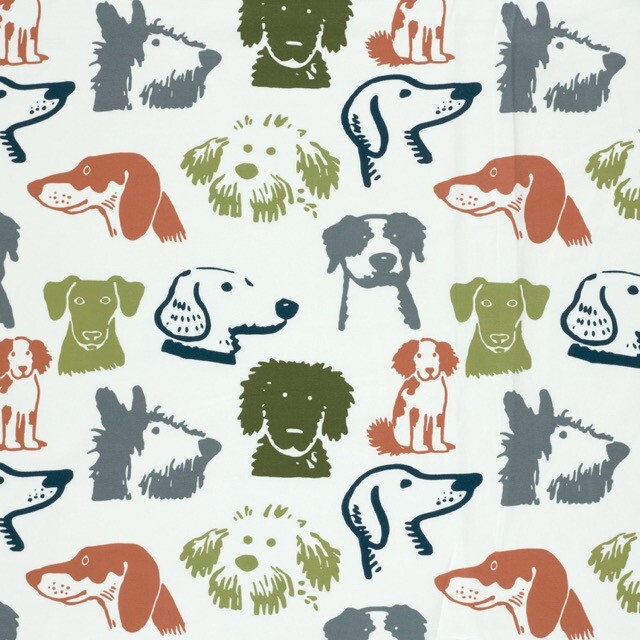 Katoen tricot honden offwhite