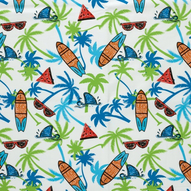 Katoen tricot zomer offwhite