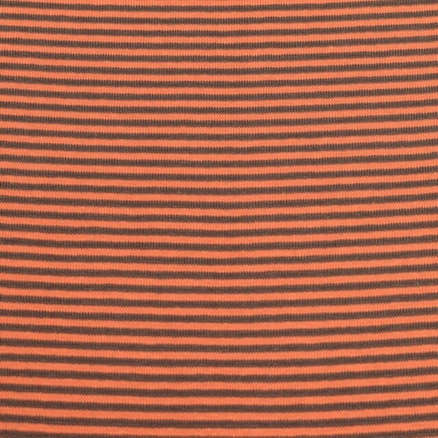 50x70 cm boordstof gestreept 2mm taupe/oranje