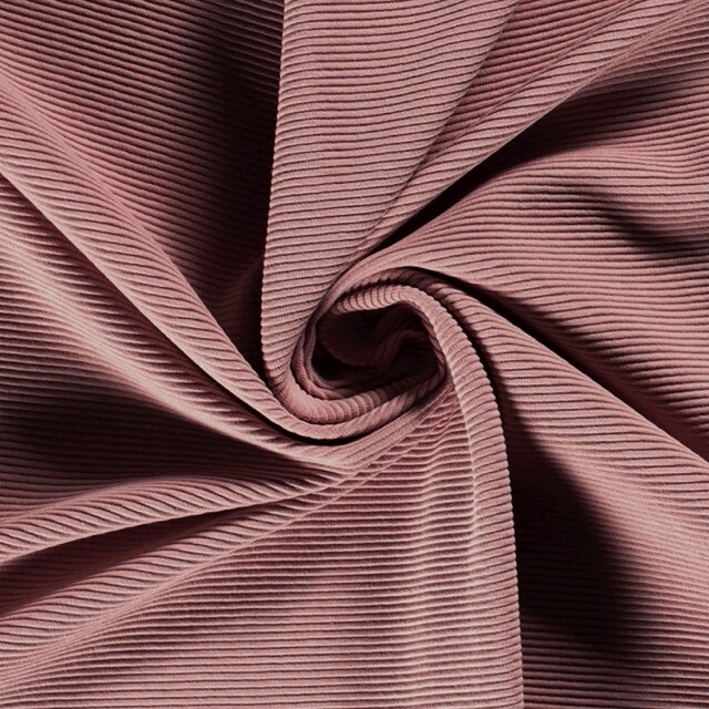 Ottoman rib jersey uni mauve