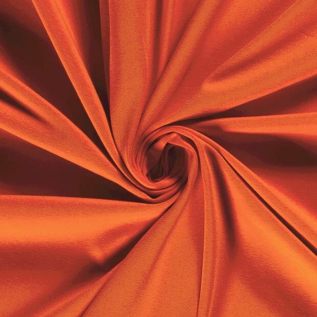 Katoen tricot uni oranje