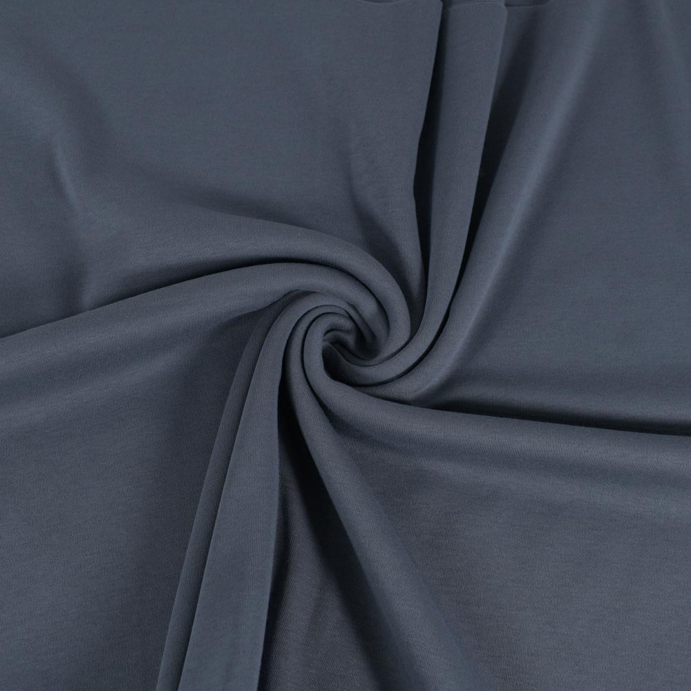 katoen interlock uni donkergrijs Blooming Fabrics