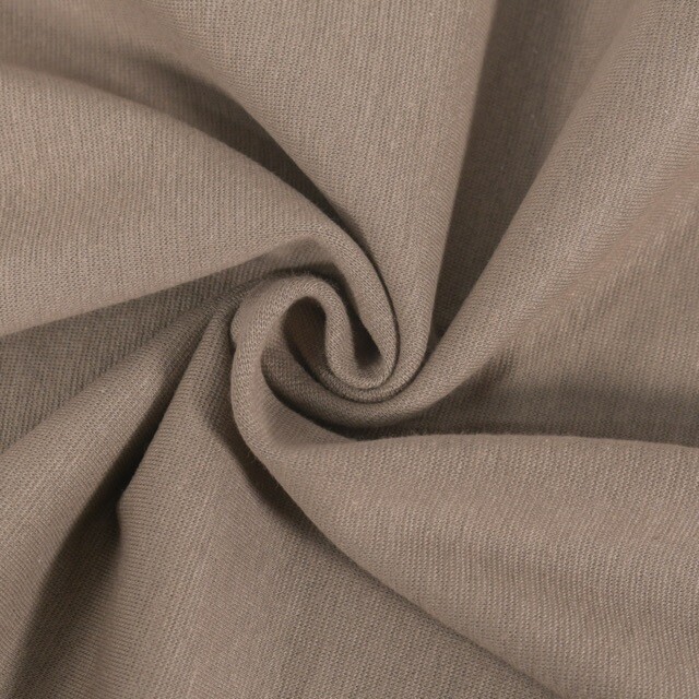 Boordstof effen, Bruin Taupe