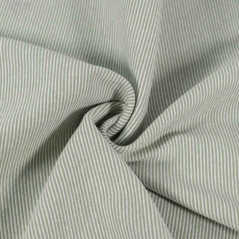 Boordstof gestreept 1mm olijfgroen/offwhite