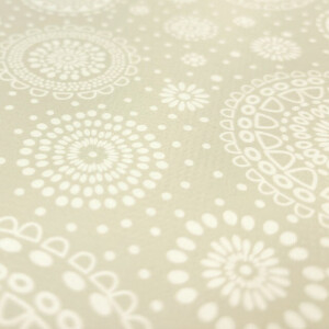 tafelzeil bedrukt mandala's beige