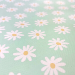 tafelzeil bedrukt bloemen mint