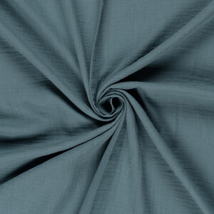 katoenen mousseline uni aqua