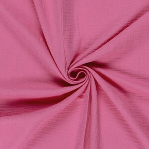 katoenen mousseline uni fuchsia