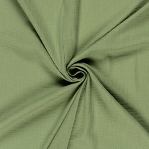 katoenen mousseline uni lime