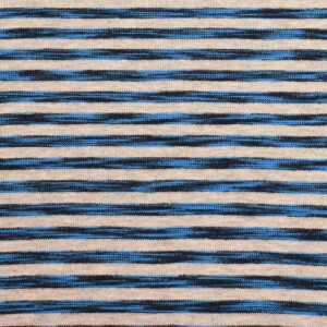 50x70 cm boordstof gestreept 5mm lichtgrijs melange/neon melange blauw