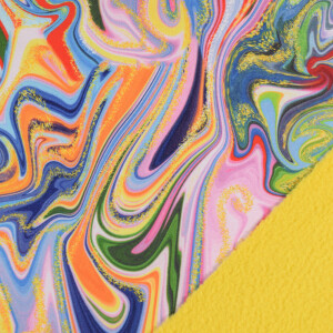 Softshell digitaaldruk abstract multicolor
