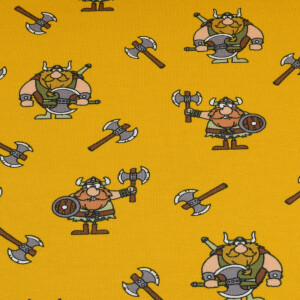 100x150 cm katoen tricot vikingen okergeel