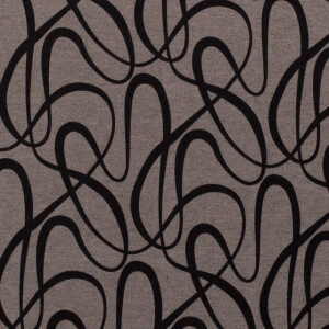 Poly viscose jersey stof discharge abstract taupe
