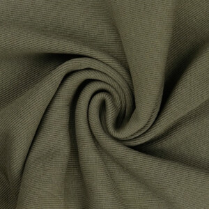 50x60 cm boordstof rib 2x2 khaki groen