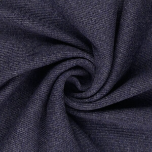 50x60 cm boordstof rib 2x2 donkerblauw melange