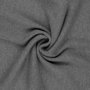 50x60 cm boordstof rib 2x2 donkergrijs melange