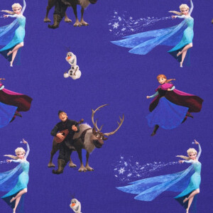 katoen tricot digitaaldruk Frozen kobalt