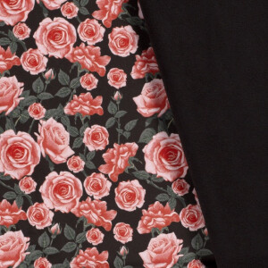 Softshell digitaaldruk rozen zwart