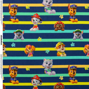 katoen tricot digitaaldruk Paw Patrol marine
