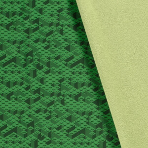 Softshell digitaaldruk bouwsteentjes groen