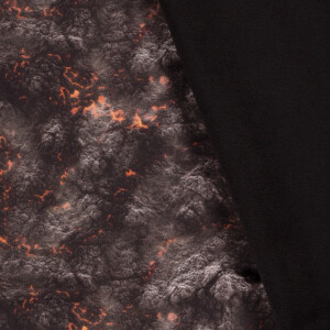 Softshell digitaaldruk abstract lava zwart