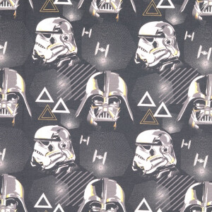 katoen tricot digitaaldruk Star Wars grijs