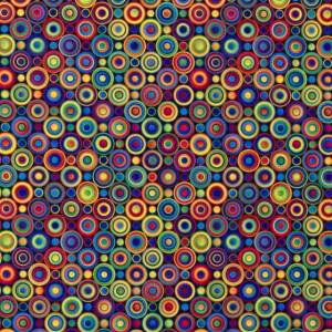 Burlington texturé cirkels multicolor