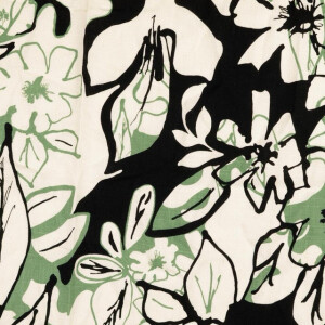 viscose linnen bloemen lime
