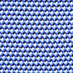 viscose poplin geometrisch blauw/lichtblauw