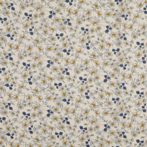 viscose poplin bloemen jeansblauw