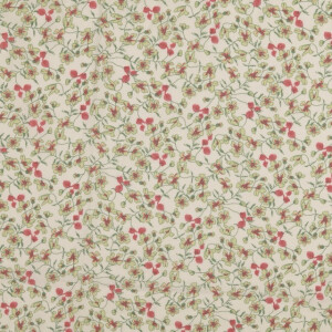 viscose poplin bloemen lime