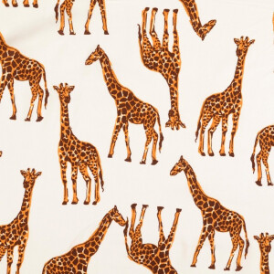 viscose poplin giraffen wit