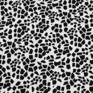 viscose poplin giraffenhuid zwart/wit
